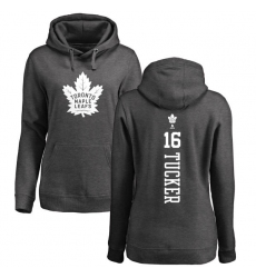 NHL Women's Adidas Toronto Maple Leafs #16 Darcy Tucker Charcoal One Color Backer Pullover Hoodie