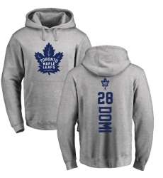 NHL Adidas Toronto Maple Leafs #28 Tie Domi Ash Backer Pullover Hoodie