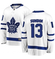 Youth Toronto Maple Leafs #13 Mats Sundin Fanatics Branded White Away Breakaway NHL Jersey