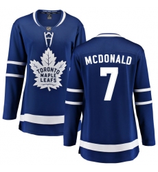 Women's Toronto Maple Leafs #7 Lanny McDonald Fanatics Branded Royal Blue Home Breakaway NHL Jersey