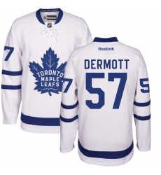 Youth Reebok Toronto Maple Leafs #57 Travis Dermott Authentic White Away NHL Jersey