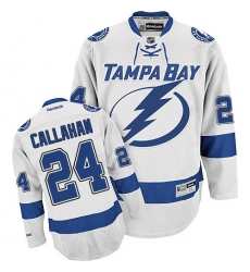 Youth Reebok Tampa Bay Lightning #24 Ryan Callahan Authentic White Away NHL Jersey