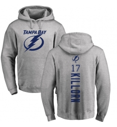 NHL Adidas Tampa Bay Lightning #17 Alex Killorn Ash Backer Pullover Hoodie
