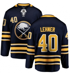 Men's Buffalo Sabres #40 Robin Lehner Fanatics Branded Navy Blue Home Breakaway NHL Jersey