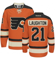 Women's Reebok Philadelphia Flyers #21 Scott Laughton Premier Orange New Third NHL Jersey
