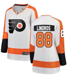 Women's Philadelphia Flyers #88 Eric Lindros Fanatics Branded White Away Breakaway NHL Jersey