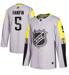 Men's Adidas Carolina Hurricanes #5 Noah Hanifin Authentic Gray 2018 All-Star Metro Division NHL Jersey
