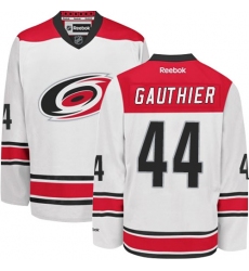 Men's Reebok Carolina Hurricanes #44 Julien Gauthier Authentic White Away NHL Jersey