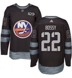 Men's Adidas New York Islanders #22 Mike Bossy Premier Black 1917-2017 100th Anniversary NHL Jersey
