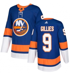Youth Adidas New York Islanders #9 Clark Gillies Authentic Royal Blue Home NHL Jersey