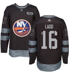 Men's Adidas New York Islanders #16 Andrew Ladd Premier Black 1917-2017 100th Anniversary NHL Jersey