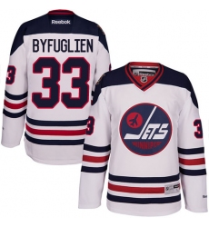Men's Reebok Winnipeg Jets #33 Dustin Byfuglien Premier White 2016 Heritage Classic NHL Jersey