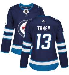 Women's Adidas Winnipeg Jets #13 Brandon Tanev Authentic Navy Blue Home NHL Jersey