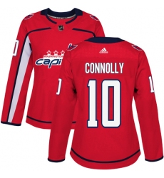 Women's Adidas Washington Capitals #10 Brett Connolly Authentic Red Home NHL Jersey