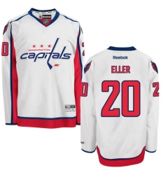 Women's Reebok Washington Capitals #20 Lars Eller Authentic White Away NHL Jersey