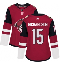 Women's Adidas Arizona Coyotes #15 Brad Richardson Authentic Burgundy Red Home NHL Jersey