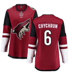 Women's Arizona Coyotes #6 Jakob Chychrun Fanatics Branded Burgundy Red Home Breakaway NHL Jersey