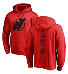 NHL Adidas New Jersey Devils #14 Adam Henrique Red One Color Backer Pullover Hoodie