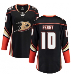 Women's Anaheim Ducks #10 Corey Perry Fanatics Branded Black Home Breakaway NHL Jersey