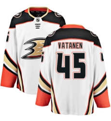 Youth Anaheim Ducks #45 Sami Vatanen Fanatics Branded White Away Breakaway NHL Jersey
