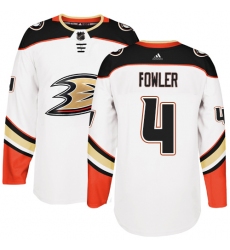 Youth Adidas Anaheim Ducks #4 Cam Fowler Authentic White Away NHL Jersey