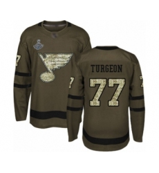 Youth St. Louis Blues #77 Pierre Turgeon Authentic Purple Fights Cancer Practice 2019 Stanley Cup Champions Hockey Jersey