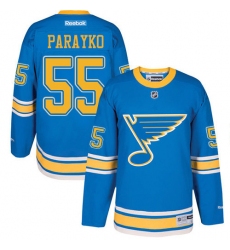 Men's Reebok St. Louis Blues #55 Colton Parayko Premier Blue 2017 Winter Classic NHL Jersey