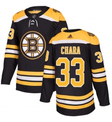 Men's Adidas Boston Bruins #33 Zdeno Chara Authentic Black Home NHL Jersey