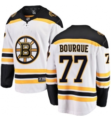 Youth Boston Bruins #77 Ray Bourque Authentic White Away Fanatics Branded Breakaway NHL Jersey