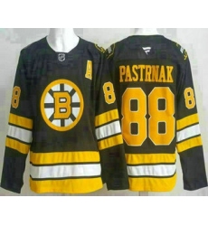 Men's Boston Bruins #88 David Pastrnak Black 2025 Authentic Jersey