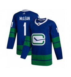 Youth Vancouver Canucks #1 Kirk Mclean Authentic Royal Blue Alternate Hockey Jersey