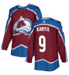 Youth Adidas Colorado Avalanche #9 Paul Kariya Authentic Burgundy Red Home NHL Jersey