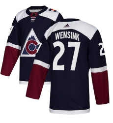 Men's Adidas Colorado Avalanche #27 John Wensink Authentic Navy Blue Alternate NHL Jersey