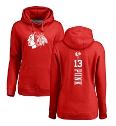 NHL Women's Adidas Chicago Blackhawks #13 CM Punk Red One Color Backer Pullover Hoodie
