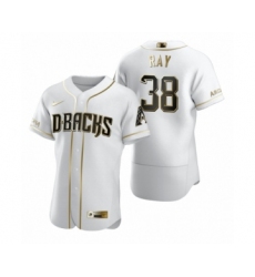 Men's Arizona Diamondbacks #38 Robbie Ray Nike White Authentic Golden Edition Jersey