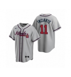 Women Atlanta Braves #11 Ender Inciarte Nike Gray 2020 Replica Road Jersey