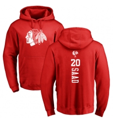 NHL Adidas Chicago Blackhawks #20 Brandon Saad Red One Color Backer Pullover Hoodie