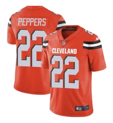 Youth Nike Cleveland Browns #22 Jabrill Peppers Orange Alternate Vapor Untouchable Limited Player NFL Jersey