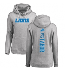 NFL Women's Nike Detroit Lions #31 Teez Tabor Ash Backer Pullover Hoodie