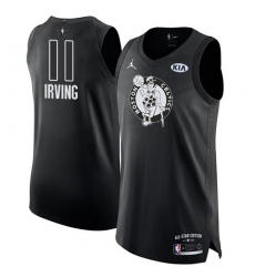 Men's Nike Jordan Boston Celtics #11 Kyrie Irving Authentic Black 2018 All-Star Game NBA Jersey