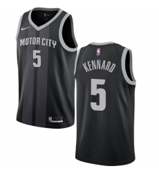 Youth Nike Detroit Pistons #5 Luke Kennard Swingman Black NBA Jersey - City Edition