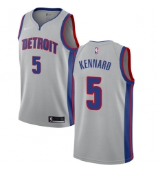Youth Nike Detroit Pistons #5 Luke Kennard Swingman Silver NBA Jersey Statement Edition