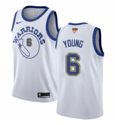 Youth Nike Golden State Warriors #6 Nick Young Swingman White Hardwood Classics 2018 NBA Finals Bound NBA Jersey