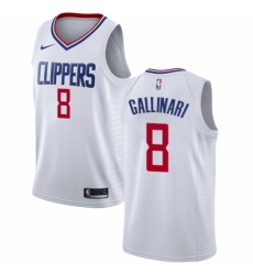 Youth Nike Los Angeles Clippers #8 Danilo Gallinari Authentic White NBA Jersey - Association Edition