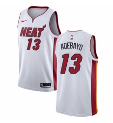Youth Nike Miami Heat #13 Edrice Adebayo Authentic NBA Jersey - Association Edition