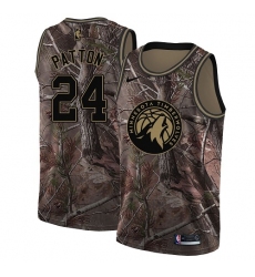 Youth Nike Minnesota Timberwolves #24 Justin Patton Swingman Camo Realtree Collection NBA Jersey