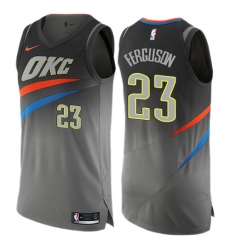 Men's Nike Oklahoma City Thunder #23 Terrance Ferguson Authentic Gray NBA Jersey - City Edition