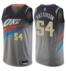 Men's Nike Oklahoma City Thunder #54 Patrick Patterson Swingman Gray NBA Jersey - City Edition