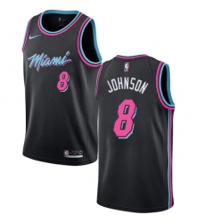 Youth Nike Miami Heat #8 Tyler Johnson Swingman Black NBA Jersey - City Edition