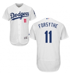 Men's Majestic Los Angeles Dodgers #11 Logan Forsythe White Flexbase Authentic Collection MLB Jersey